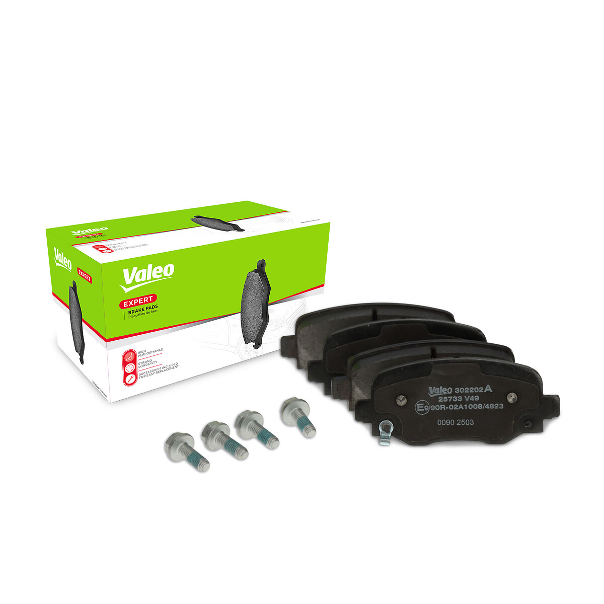 Jeu de 4 plaquettes de frein VALEO ref. 302202A